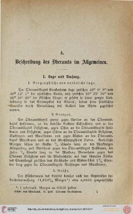 I: Lage und Umfang
