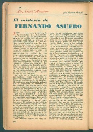 El misterio de Fernando Asuero : La novela humana