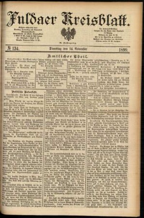Ausgabe vom Dienstag, den 14. November 1899.