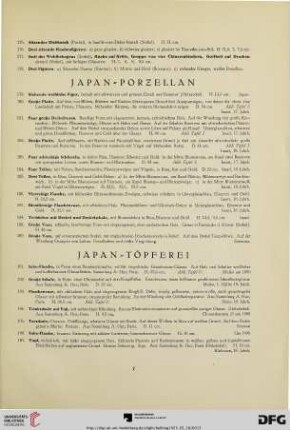 Japan-Porzellan (Nr. 179-190)