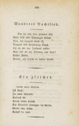 Wandrers Nachtlied.