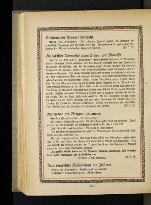 Bulgarischer Vormarsch gegen Prizren und Monastir.