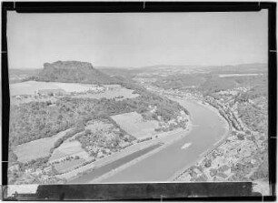 Blick von der Festung Königstein auf Lilienstein und Elbtal
