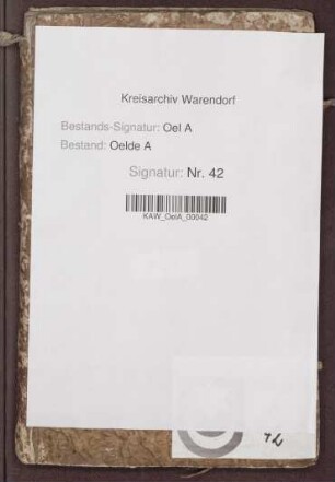 Observaten-Protokolle über die Oelder Kirchspielrechnungen