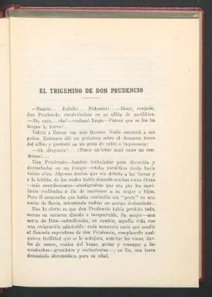 El trigémino de don Prudencio