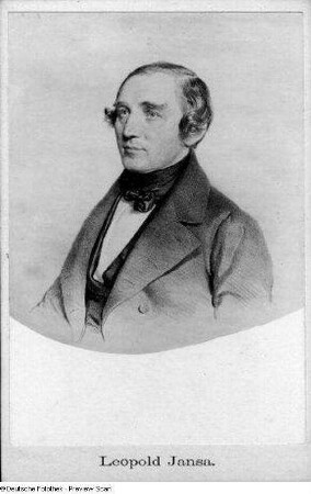 Leopold Jansa. Lichtdruck nach Lithographie von Josef Kriehuber