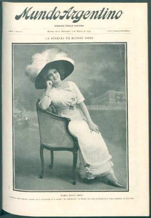 La opereta en Buenos Aires [Fotografía] : María Santa Cruz