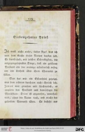 Siebenzehnter Brief