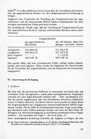 III. Auswertung der Befragung
