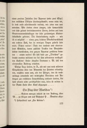 173-187, Ein Flug über Warschau. - Der letzte Flug.