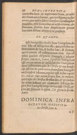Dominica Infra Octavam Nativitatis Christi ...