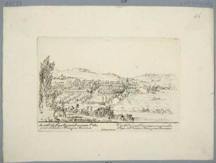 Orstansicht von Eger Gesundbrunnen oder Kaiser-Franzens-Brunnen, später Franzensbad nördlich von Eger in Böhmen (heute Františkovy Lázně bei Cheb in Tschechien)