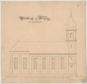 Müller, Josef Anton; Floßing; Pfarrkirche - Nordseite (Ansicht)