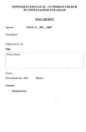 Census Reports