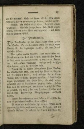 Die Dankbarkeit.