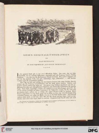 Sieben Originallithographien: zu Dostojewskijs "Aus einem Totenhaus"