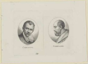 Doppelbildnis von Annibale Caracci und Antonio Correggio