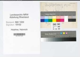 Entnazifizierung Heinrich Hoehne, geb. 26.09.1895 ()