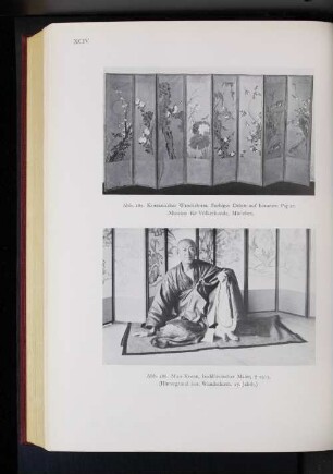 Abb. 286. Mun Kosan, buddhistischer Maler, t 1915. (Hintergrund kor. Wandschirm 17. Jahrh.)