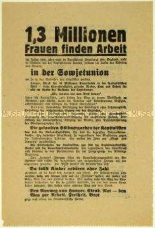 Aufruf der KPD zum Internationalen Frauentag und zum Beitritt