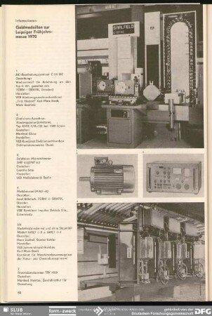 Goldmedaillen zur Leipziger Frühjahrsmesse 1970 : Informationen