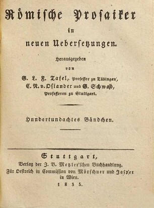Marcus Tullius Ciceros Werke, 52. Briefe ; 2. Bd., Briefe an Quintus Cicero, drittes Buch, Briefe an Marcus Brutus, erstes Buch
