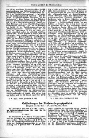 Entscheidungen des Reichsversorgungsgerichtes