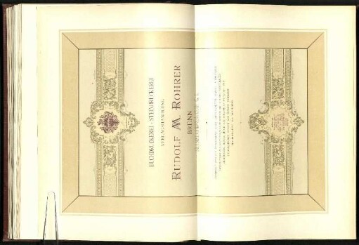 Buchdruckerei, Steindruckerei, Verlagshandlung Rudolf M. Rohrer, Brünn