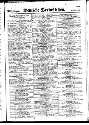 921. Ausgabe. Donnerstag, 30. März 1916