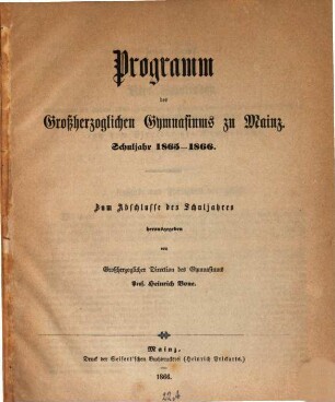 Vier Schulreden ... 1860-63