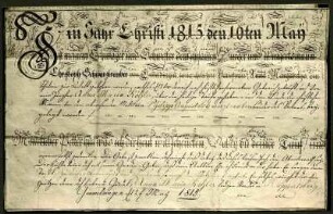 Taufbrief Gimmeldingen 1815
