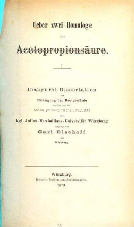 Über zwei Homologe der Acetopropionsäure