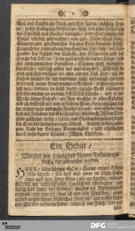Ein Gebät [...].