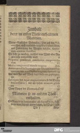 Innhalt der Materien