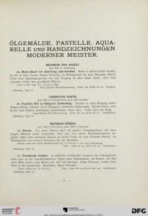 Ölgemälde, Pastelle, Aquarelle und Handzeichnungen moderner Meister (Nr. 68-102)