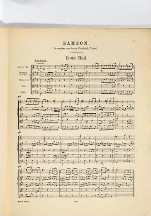 Samson : Oratorium ; in 3 Teilen