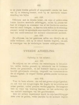 Tweede afdeeling. Oefening in het schieten