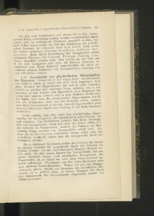 § 36. Periodicität der physikalischen Eigenschaften der Elemente.
