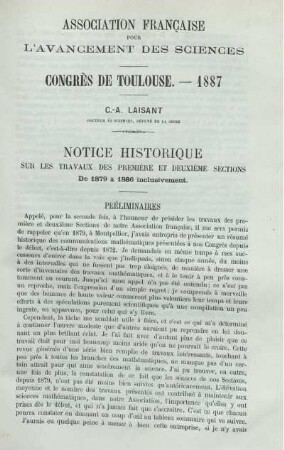 NOTICE HISTORIQUE.