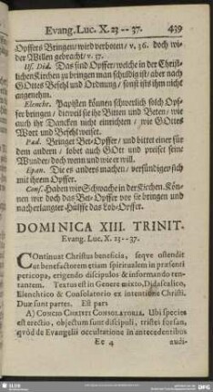 Dominica XIII. Trinit. Evang. Luc. X. 23-37