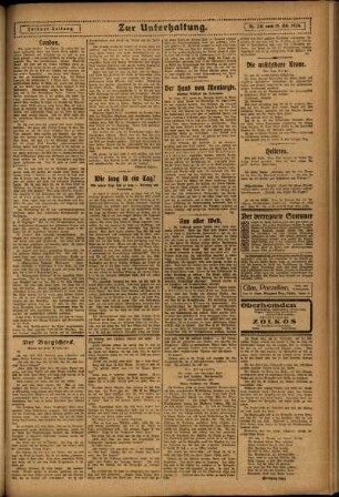 Zweite Ausgabe vom Mittwoch, den 15. Oktober 1924.