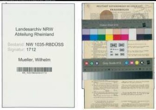 Entnazifizierung Wilhelm Mueller , geb. 23.01.1905 (Steiger)