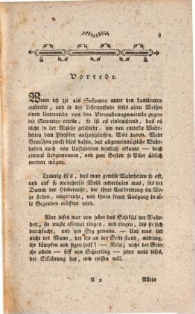 Unterricht von den Verwahrungsmitteln gegen die Gewitter für den Landmann : (Im Sokratischen Tone)