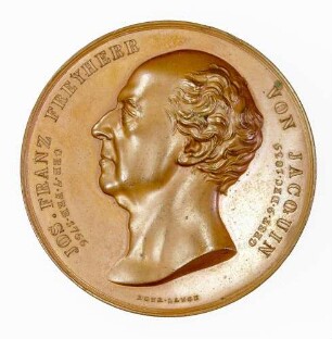 Medaille auf den Tod des Chemikers und Botanikers Joseph Franz Freiherr von Jacquin