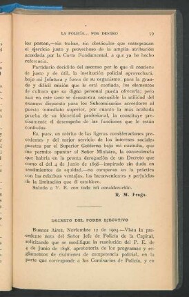 Decreto de poder ejecutivo
