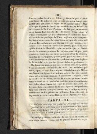 Carta III.