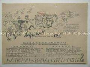 NSDAP-Wahlkampfflugblatt, welches die Nichtwähler zur Wahl der NSDAP auffordert