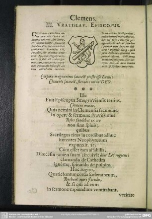 Clemens. III. Vratislav. Episcopus