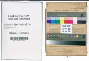 Entnazifizierung Hermann Sander , geb. 30.05.1888 (Schlosser)