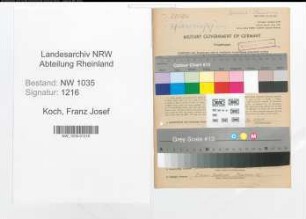 Entnazifizierung Franz Josef Koch , geb. 15.03.1906 (Oberingenieur)